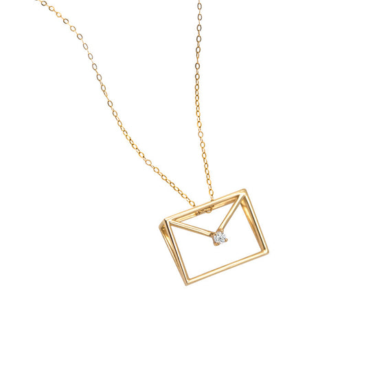 Envelope Necklace Clavicle Chain